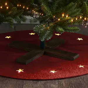 Julgransmatta Granne LED, röd