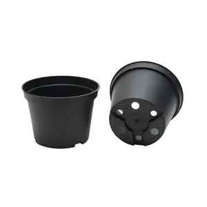 Plastkruka 10 cm, Svart