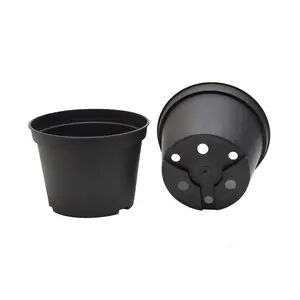 Plastkruka 11 cm, Svart
