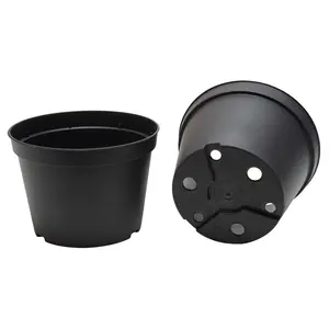 Plastkruka 12 cm, Svart