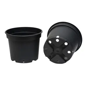 Plastkruka 17 cm, Svart