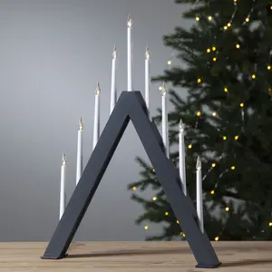 Ljusstake Jazz 9 LED-lampor, grafitgrå
