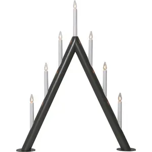 Ljusstake Circum 7 lampor, mustig grå