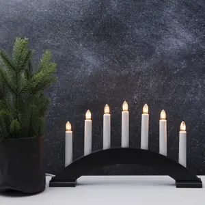 Ljusstake Bea 7 lampor, svart