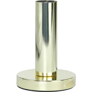 Lampfot E27 Glans mellan mässing 1,8m sladd, svart