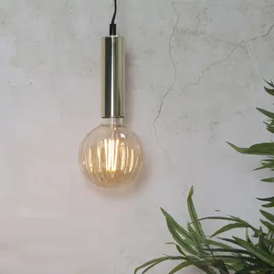 LED-lampa E27 Amber-färgad glob 12,5cm dimbar 2,5W