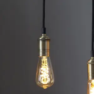 LED-lampa E27 Amber-färgad Edison dimbar 3W