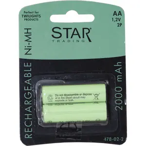 Batteri AA, Laddbart 2000mAh 2-pack