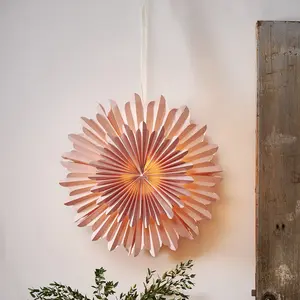 Pappersstjärna Crystal 50cm, rosa