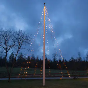 Flaggstångsbelysning LED 360 lampor, 7 meter