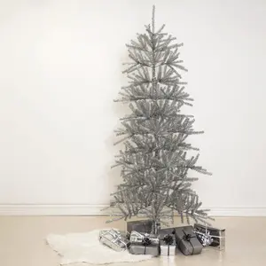 Julgran Sparkle 2,1 meter, silverskimrande