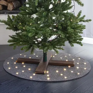 Julgransmatta Granne LED, grå