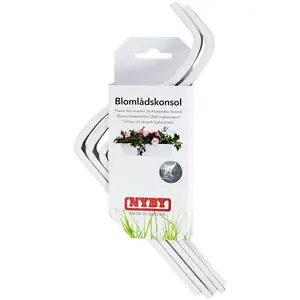 Blomlådskonsol, vit