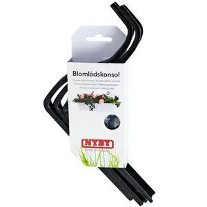 Blomlådskonsol, svart