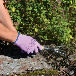 Handske Comfort, storlek 6 violett/svart