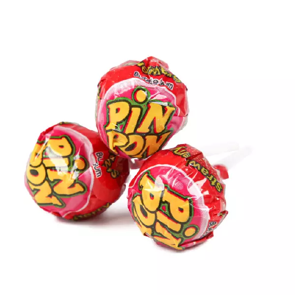 Pin Pon Lollipop Gum Sour Strawberry /