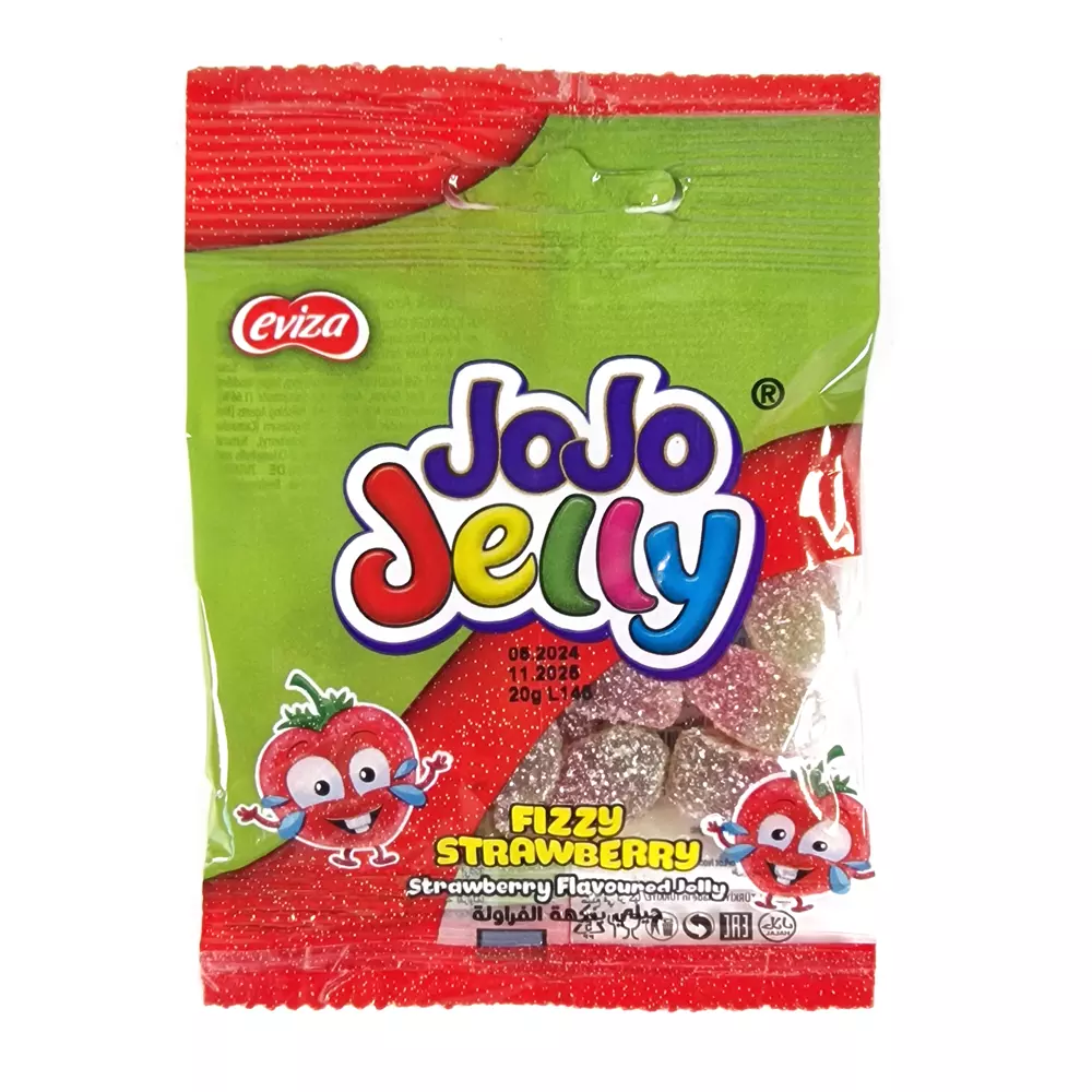 JoJo Jelly Fizzy Strawberry 20g x 170st /