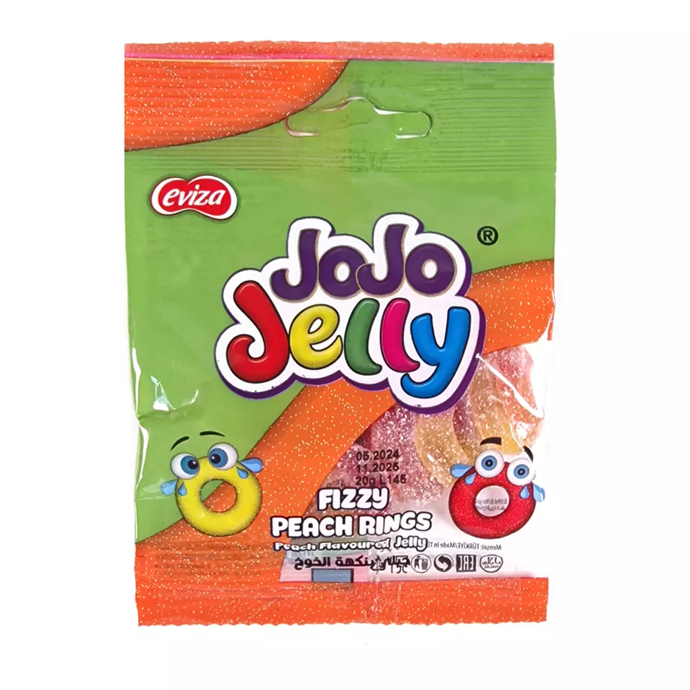 JoJo Jelly Fizzy Peach Rings 20g x 170st /