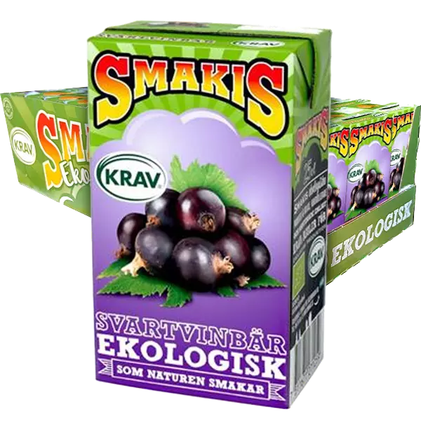 Smakis Svartvinbär Brick 25cl x 27st