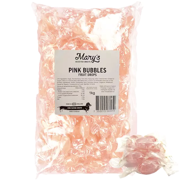 Karamell Pink Bubbles 1kg /