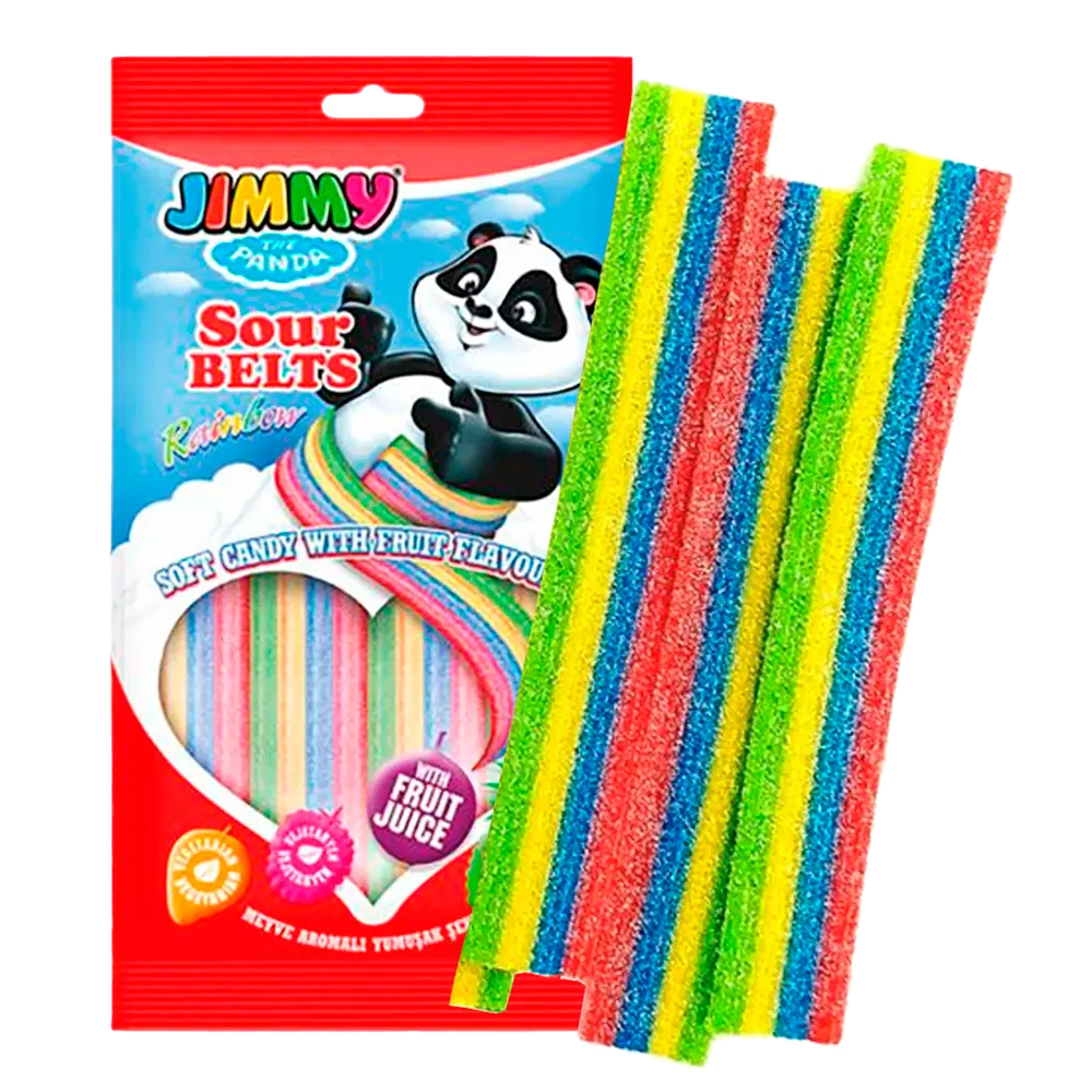 Jimmy Sour Belts Rainbow 75g