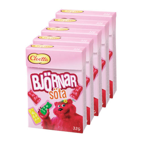 Söta Björnar ask 5st x 32g /