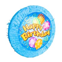 PIÑATA HAPPY BIRTHDAY BLÅ