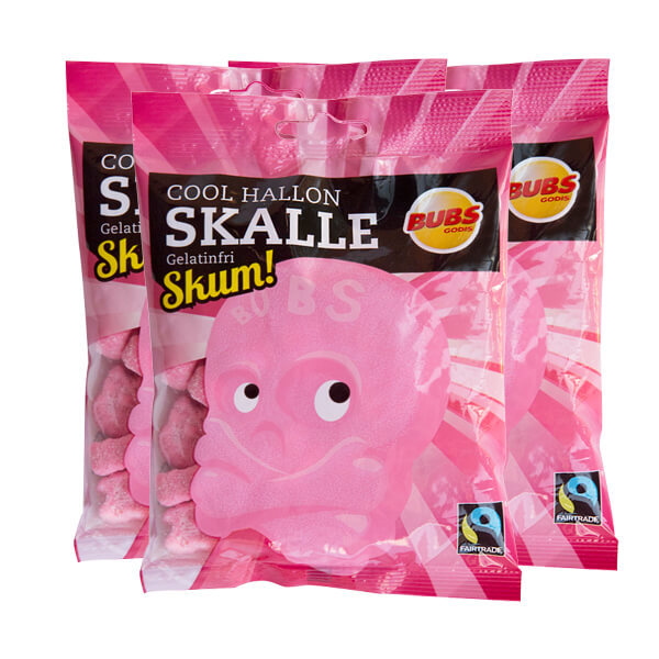 3st - Bubs Hallonskalle skum 90g /