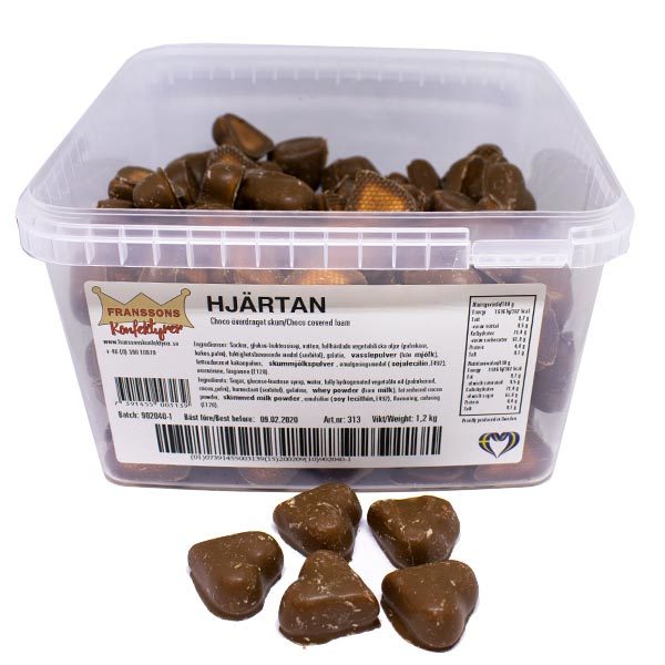 Chokladhjärtan med skum  - 1,2 kg