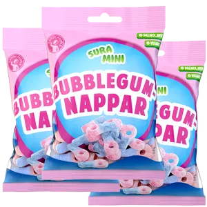 3st - Sura Mini Bubblegumnappar 70g