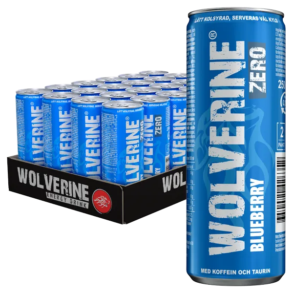 Wolverine Blueberry Zero 25cl x 24st
