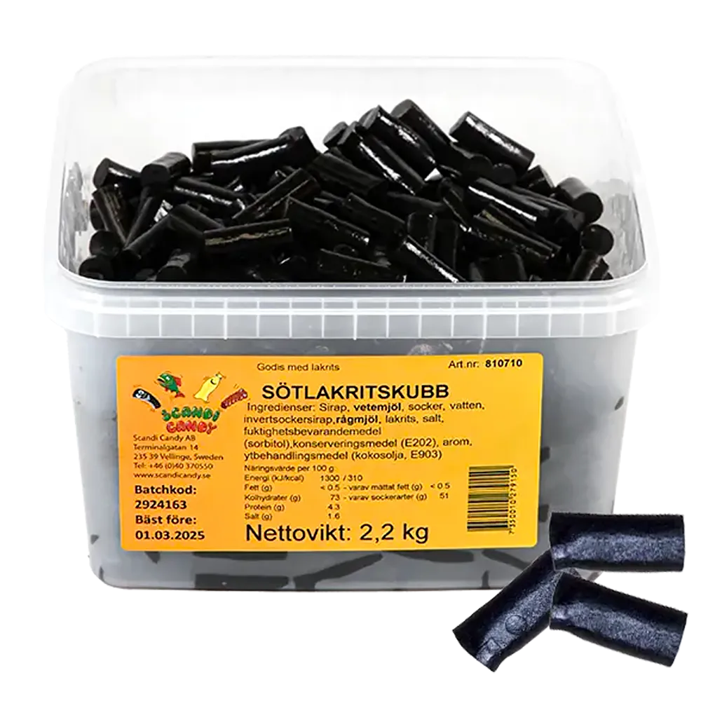 Scandi Candy Sötlakritskubb 2,2kg