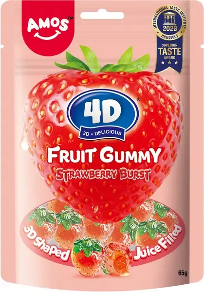 Amos 4D Juicy Strawberry 65G