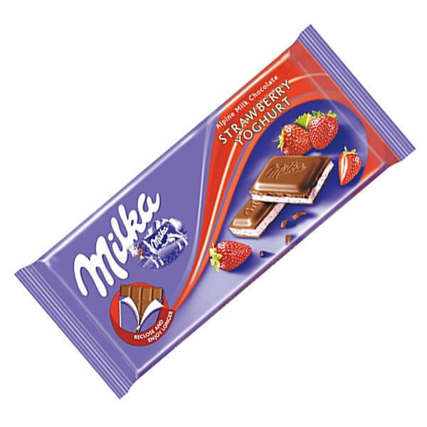 HEL LÅDA Milka 100gr Strawberry*22 st /