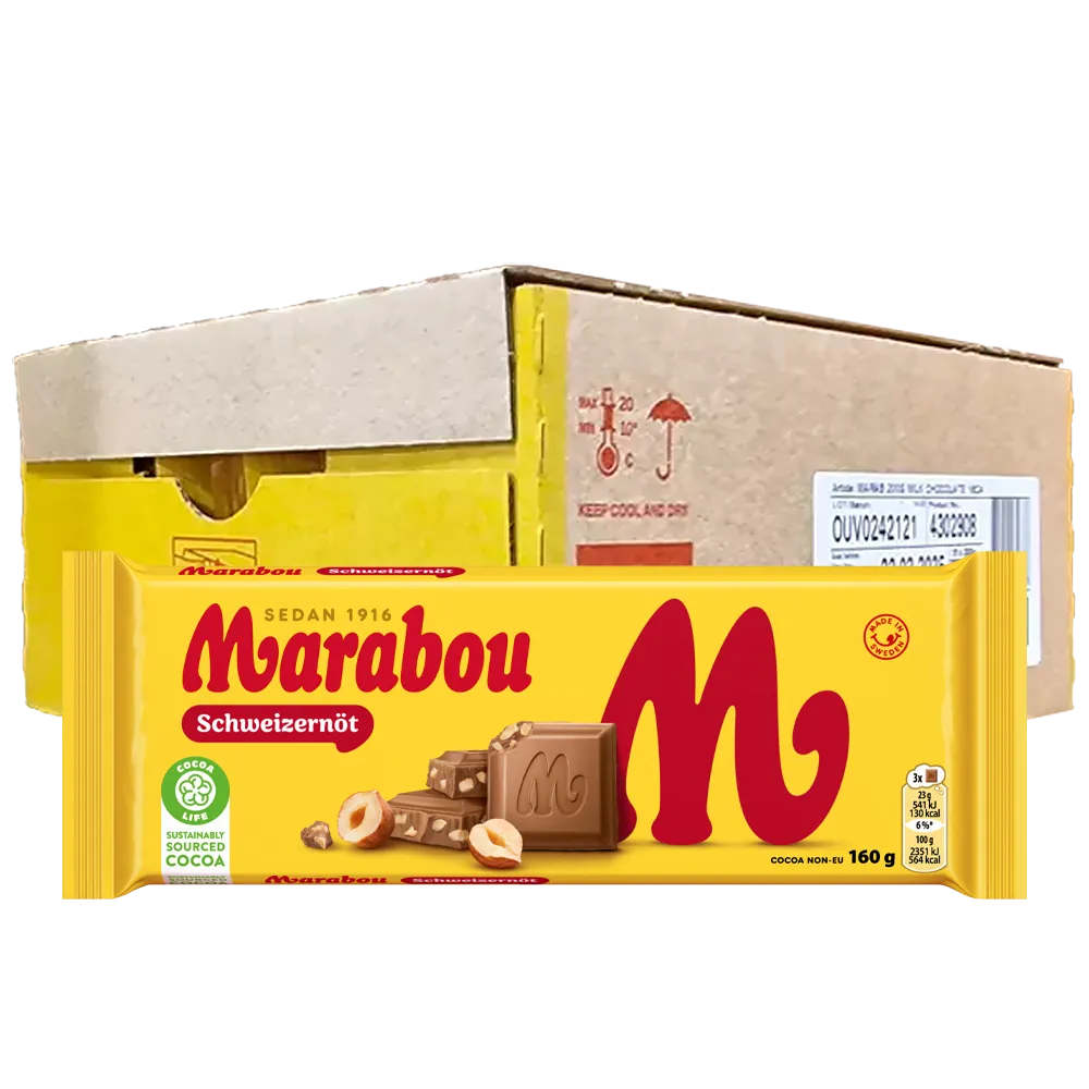 Marabou Schweizernöt 160g x15