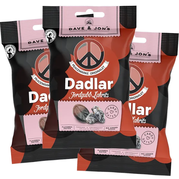 3st - Peacemärke Dadlar 50g