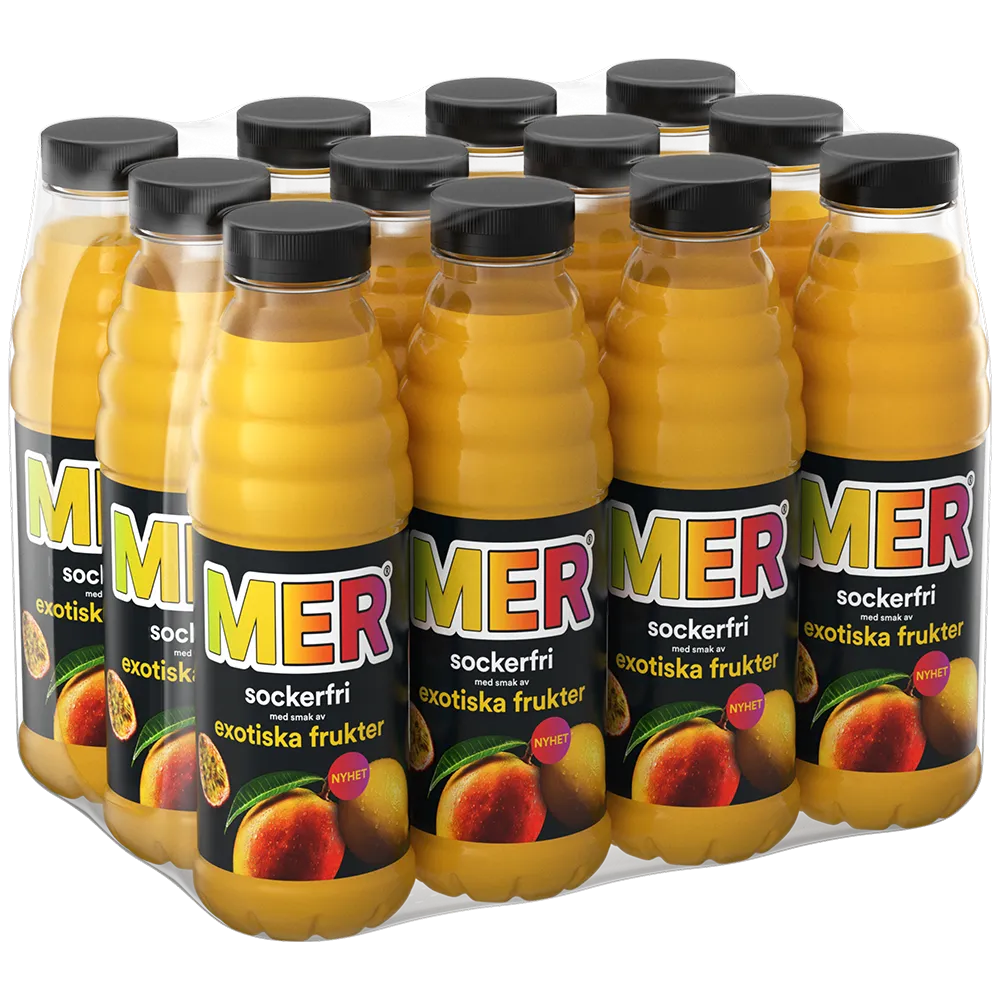 MER Sockerfri Exotiska Frukter 50cl x 12