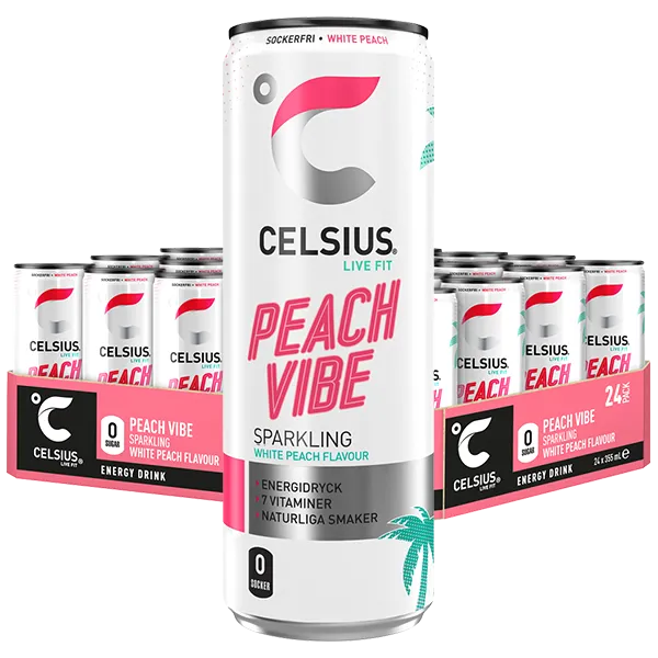 Celsius Peach Vibe 24st x 355ml