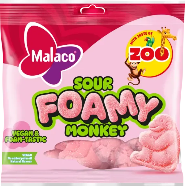 Malaco Zoo Sour Foamy Monkey 115g