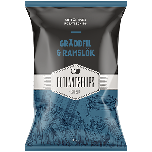 Gotlandschips Gräddfil & Ramslök 180G /