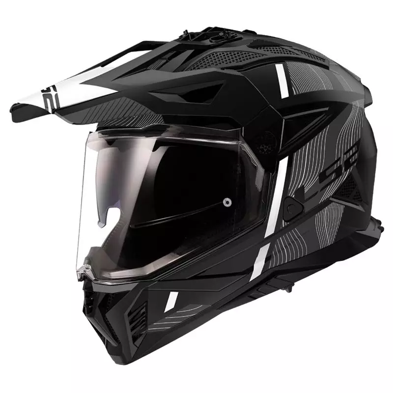 Produkt bilder Hjälm Ls2 Mx702 Pioneer Ii Hill Matt Svart/Vit