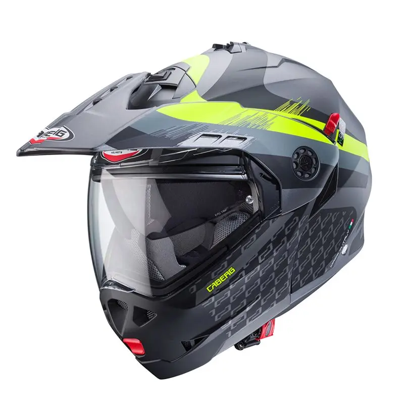 Produkt bilder Hjälm Caberg Tourmax X Sarabe Matt Grå/Svart/Neongul