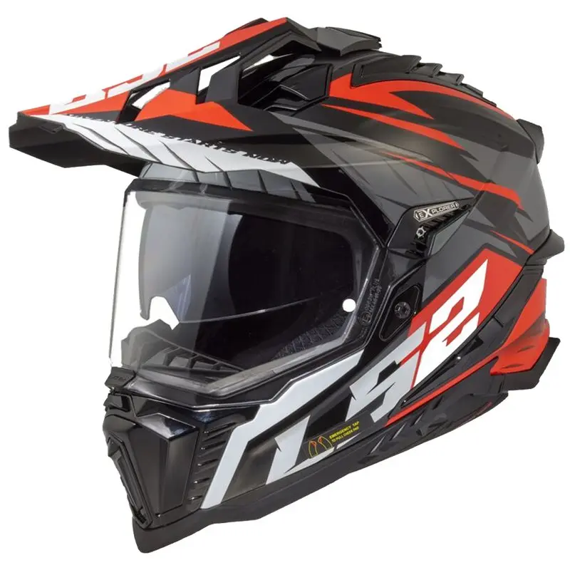 Produkt bilder Hjälm Ls2 Mx701 Explorer Spire Svart/Titangrå/Röd