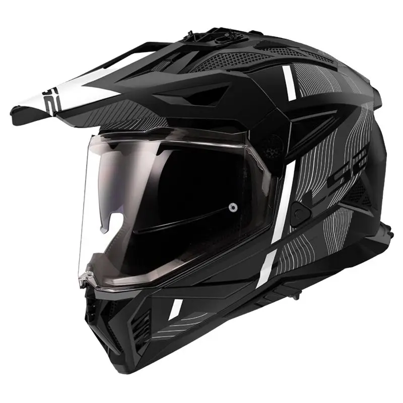 Produkt bilder Hjälm Ls2 Mx702 Pioneer Ii Hill Matt Svart/Vit