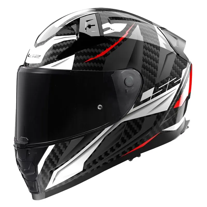 Produkt bilder Hjälm Ls2 Ff811 Vector Ii Carbon Savage Vit/Röd/Grå