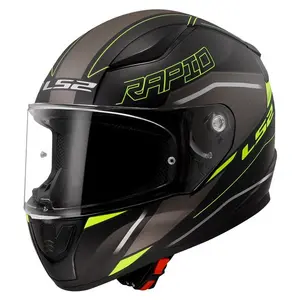 LS2 Rapid II Rokku Svart/Gul MC-hjälm