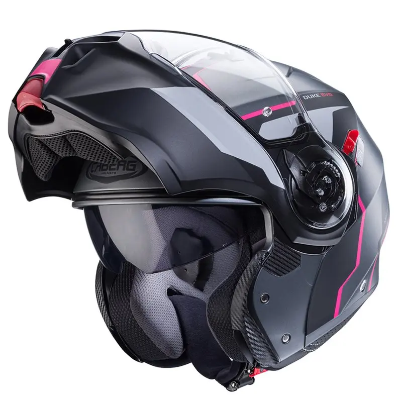Produkt bilder Hjälm Caberg Duke Evo Move Matt Grå/Svart/Rosa