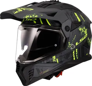 Hjälm Ls2 Mx702 Pioneer Ii Crazy Matt Svart/Gul