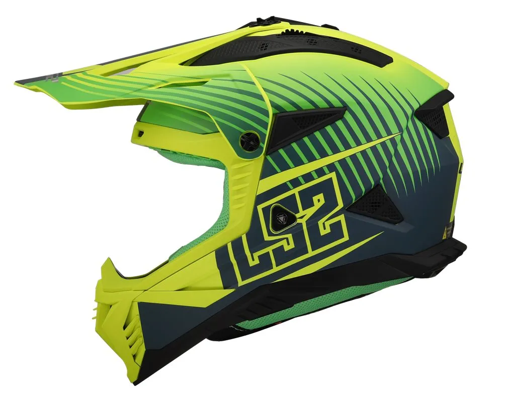Produkt bilder LS2 Fast II MX708 Duck Matt Grön/gul