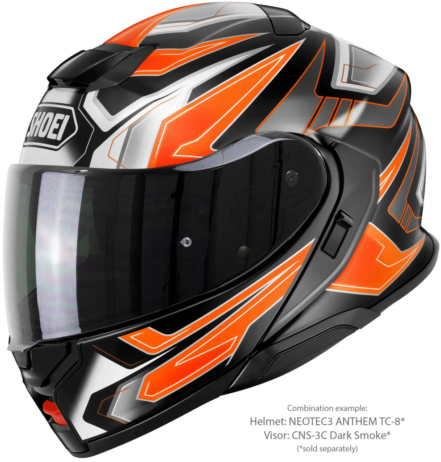 Produkt bilder Shoei Neotec 3 Anthem TC-8 Svart/orange MC-hjälm